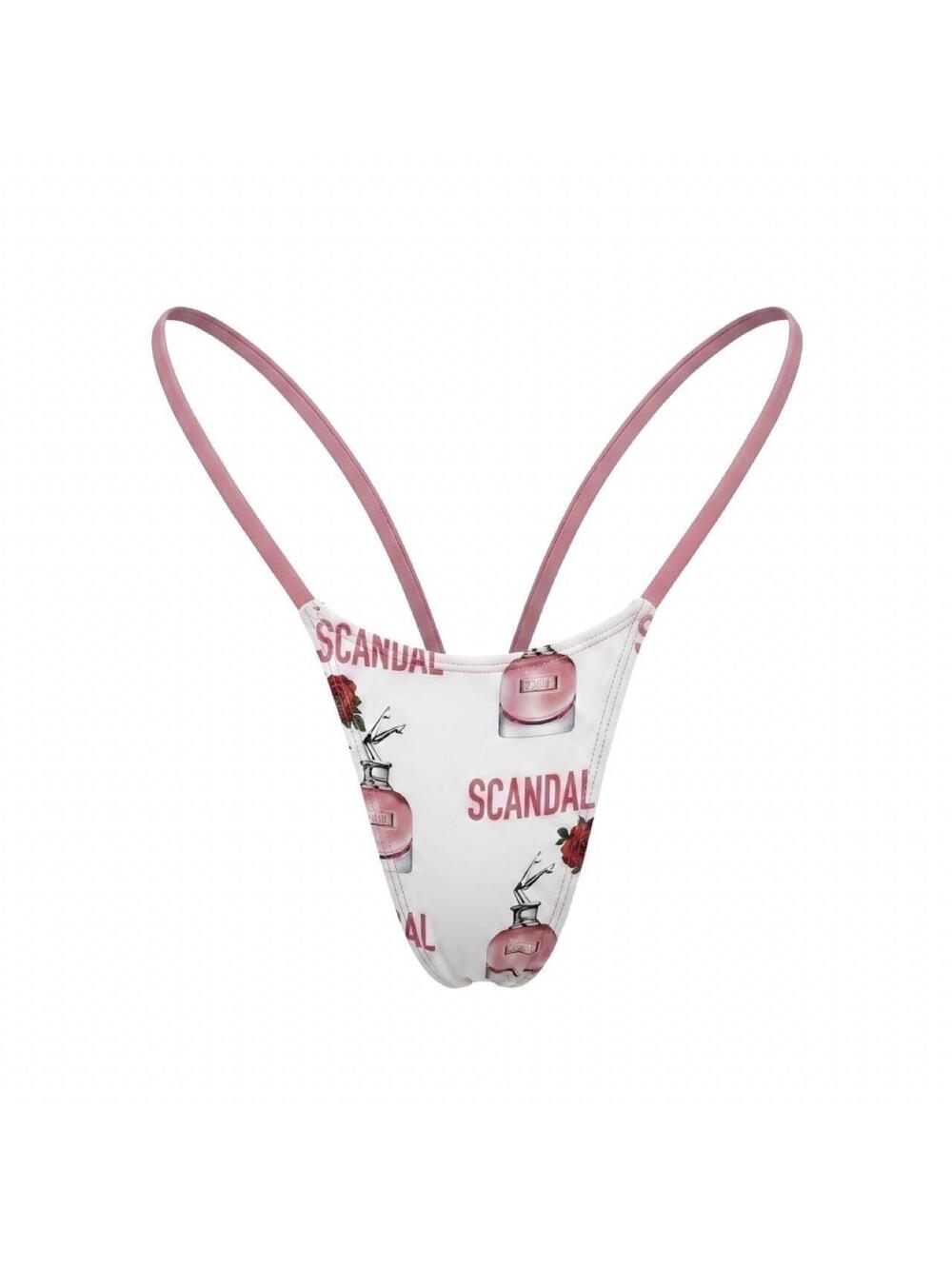 GrlFriday Shop "Scandal" Perfume Print Micro Thong
